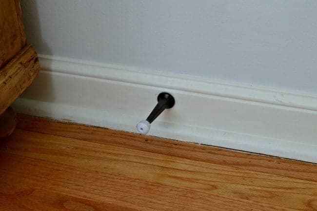 door stop in wood trim