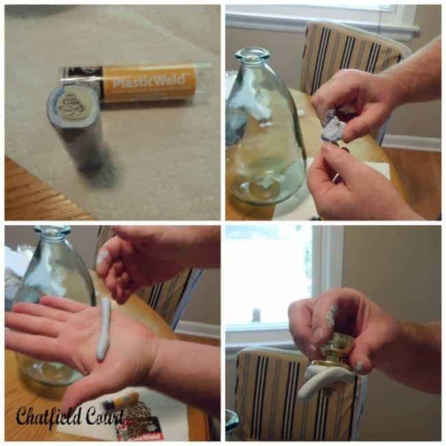 Making a Lamp out of a glass bottle | www.chatfieldcourt.com