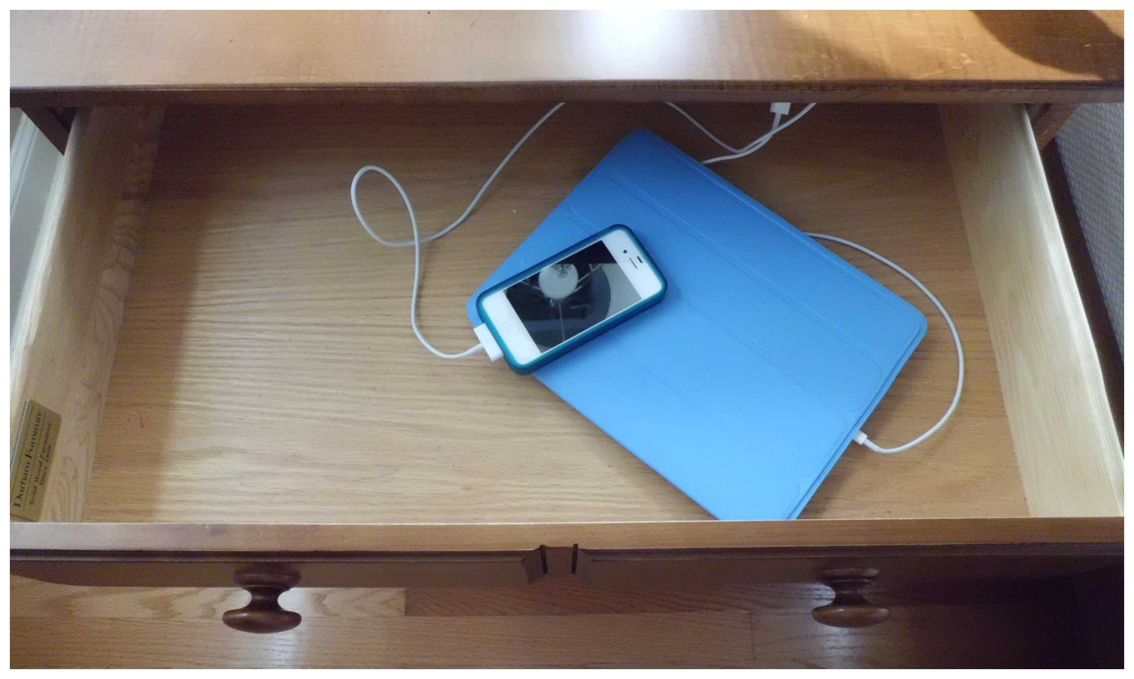 How to hide phone cords in a nightstand Chatfield Court