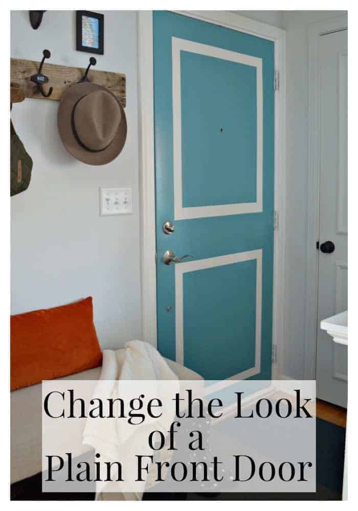 Changing the look of a plain front door using FrogTape and paint. | www.chatfieldcourt.com