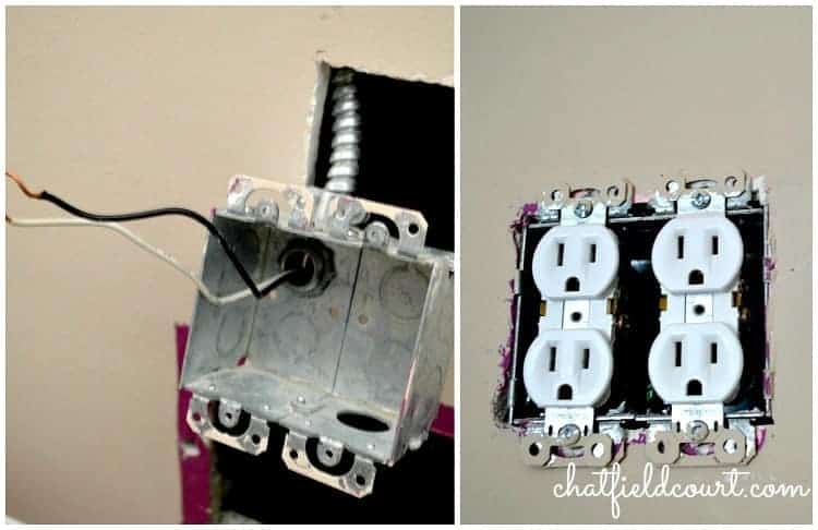 Moving an Electrical Outlet | www.chatfieldcourt.com