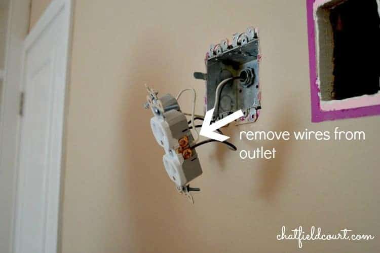 Moving an Electrical Outlet | www.chatfieldcourt.com