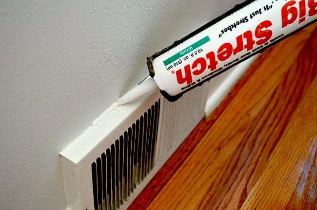 Caulking a vent