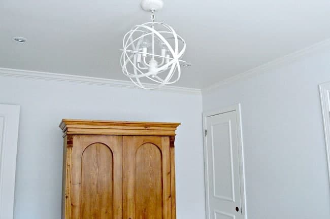 A light fixture and armoire