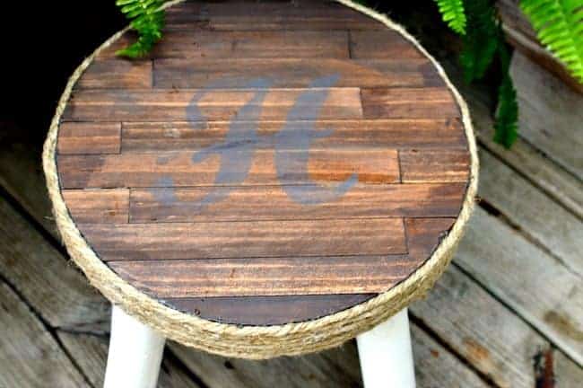 Wood top stool