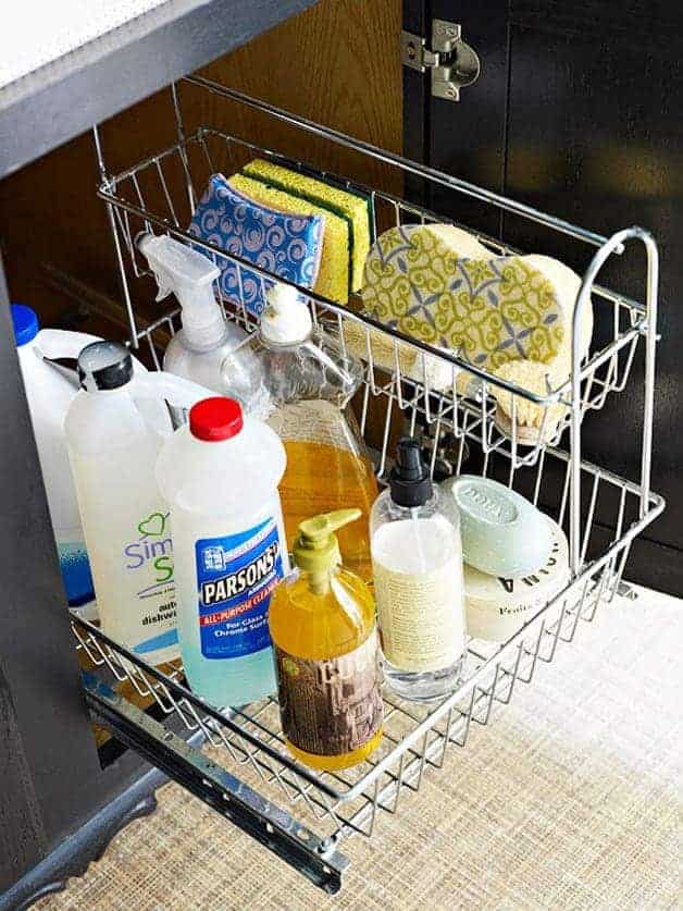 pull out wire shelves in kitchen cabinet