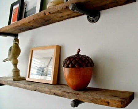 DIY Barn Wood Shelves
