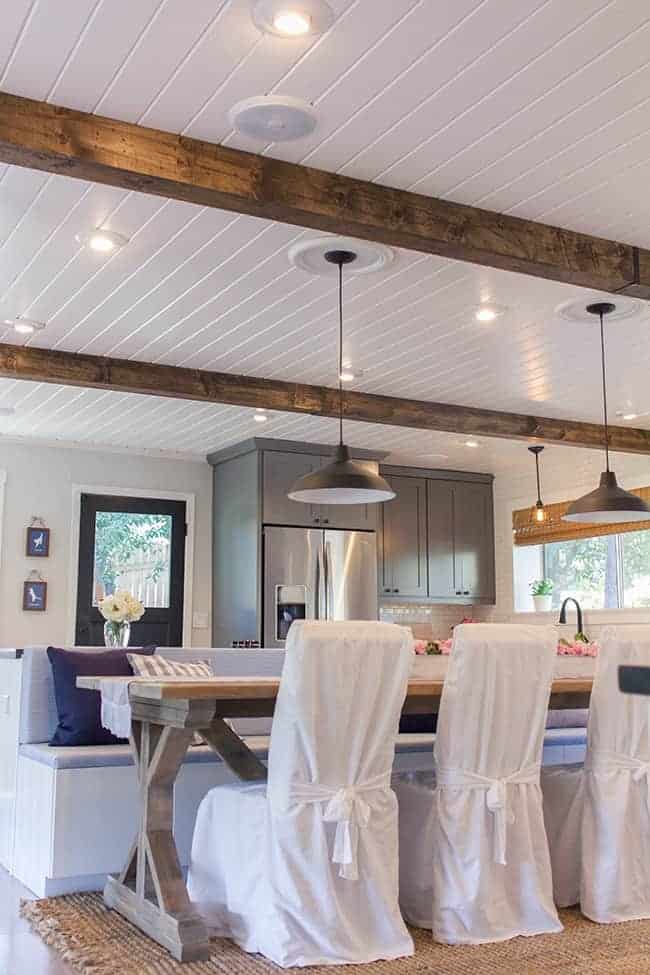 A Plank Ceiling in the Kitchen | www.chatfieldcourt.com