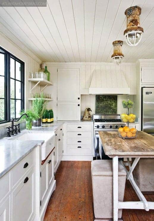 A Plank Ceiling in the Kitchen | www.chatfieldcourt.com