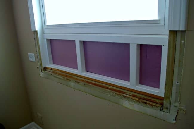 Raising a window sill and patching a large hole. An easy DIY for anyone. www.chatfieldcourt.com