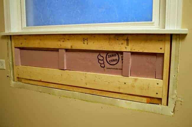 Raising a window sill and patching a large hole. An easy DIY for anyone. www.chatfieldcourt.com