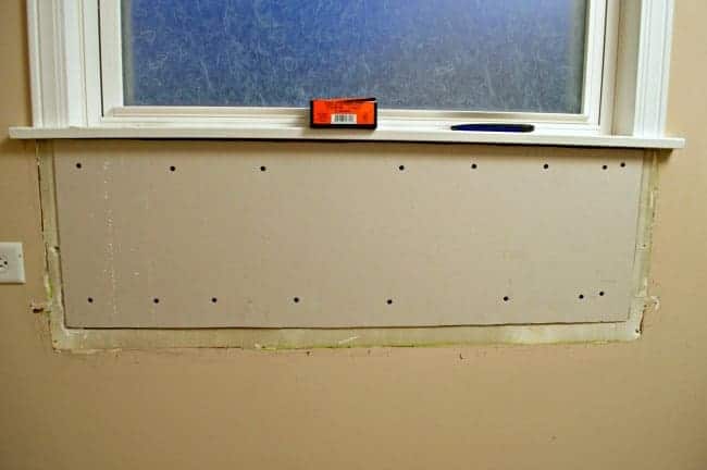 Raising a window sill and patching a large hole. An easy DIY for anyone. www.chatfieldcourt.com