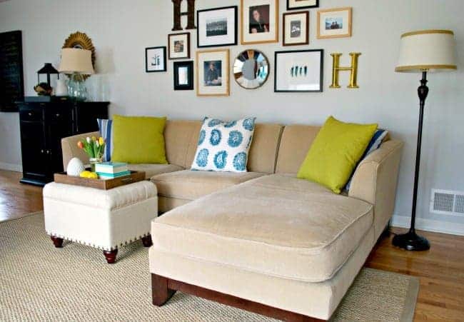 spring refreshed living room