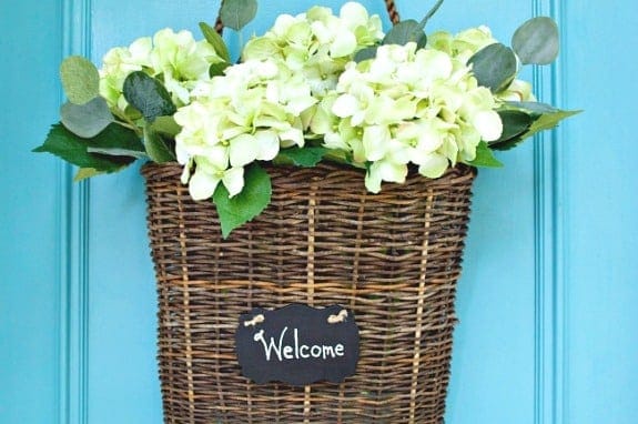 A basket filled with flowers
