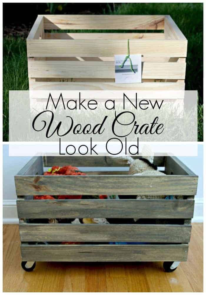 Make a New Wood Crate Look Old | www.chatfieldcourt.com