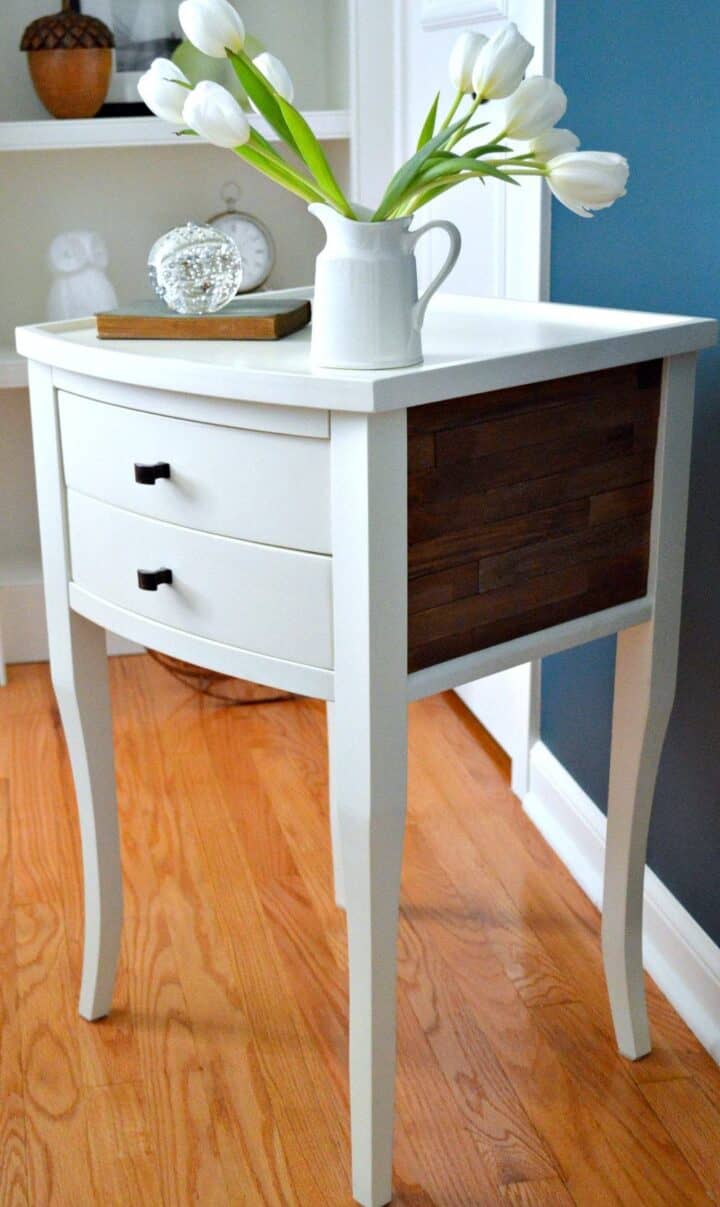 Home tour turquoise guest bedroom nightstand