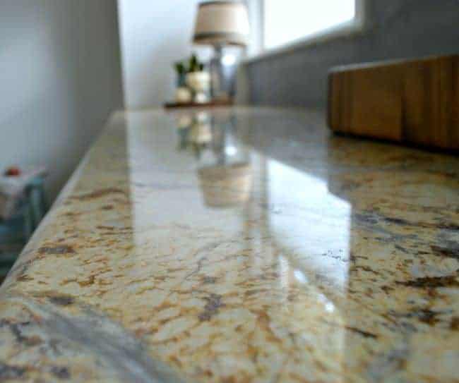 granite countertop with brown and gray swirls