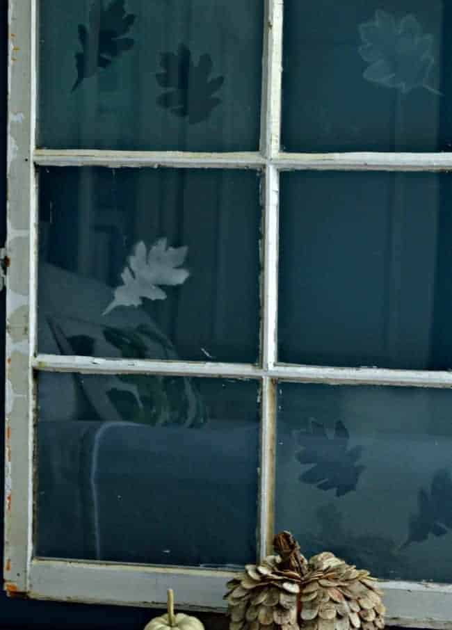 Add Some Fall to an Old Window | www.chatfieldcourt.com
