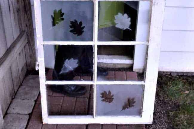 Add Some Fall to an Old Window | www.chatfieldcourt.com