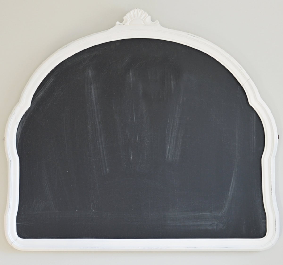 Easy chalkboard calendar before| www.chatfieldcourt.com DIY chalkboard mirror