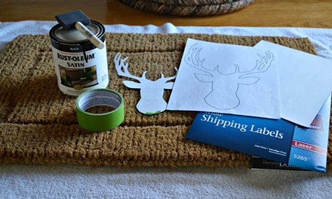 DIY deer head doormat supplies. | www.chatfieldcourt.com