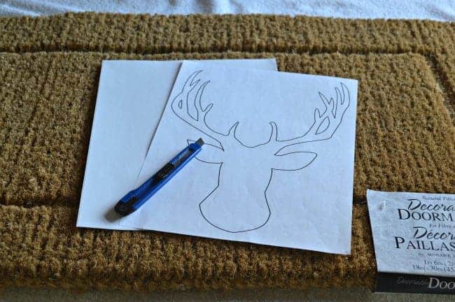 DIY deer head doormat printable and shipping label. | www.chatfieldcourt.com