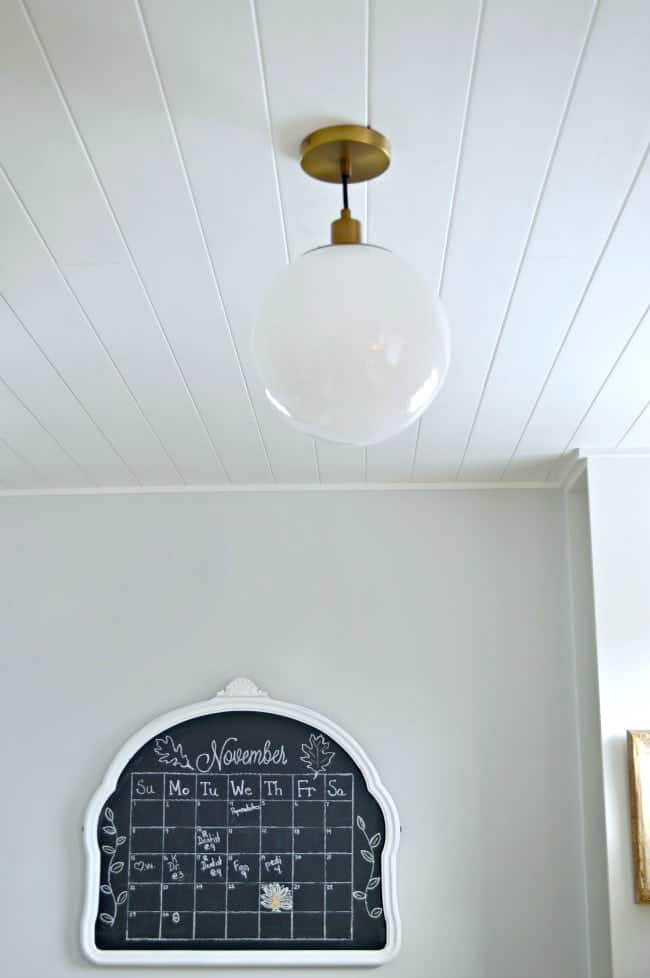 tongue and groove ceiling in kitchen