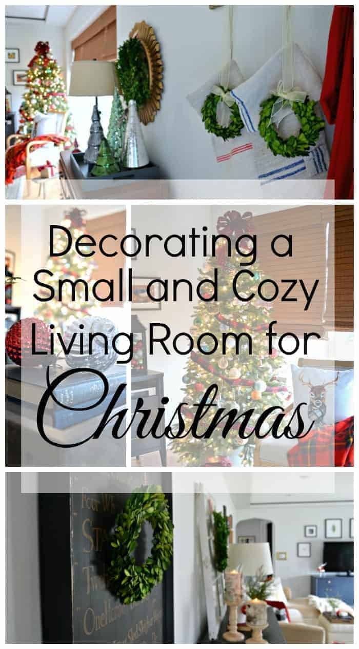 Decorating a small and cozy living room for Christmas | www.chatfieldcourt.com