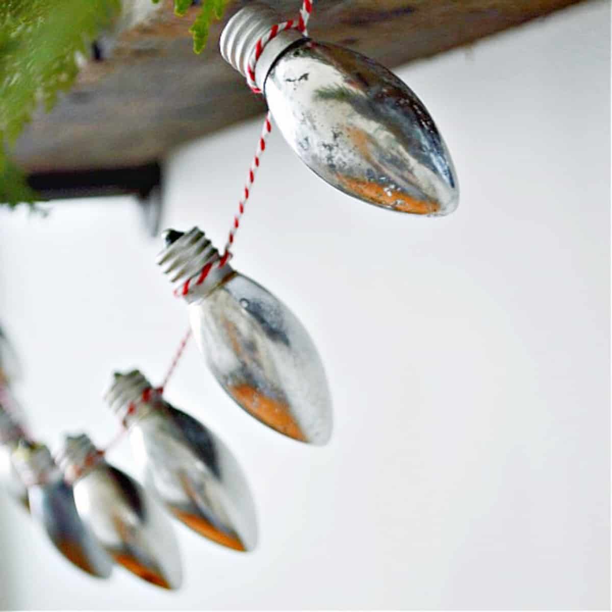 DIY Christmas Light Bulb Garland