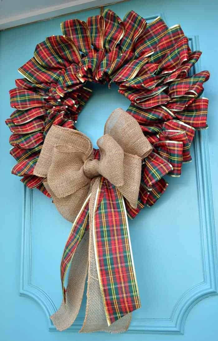 How to Make a DIY Christmas Ribbon Wreath Chatfield Court Christmas Ribbon For Wreaths
