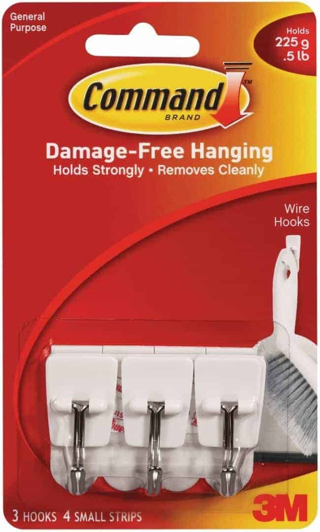 Using Command hooks can help with bathroom organization