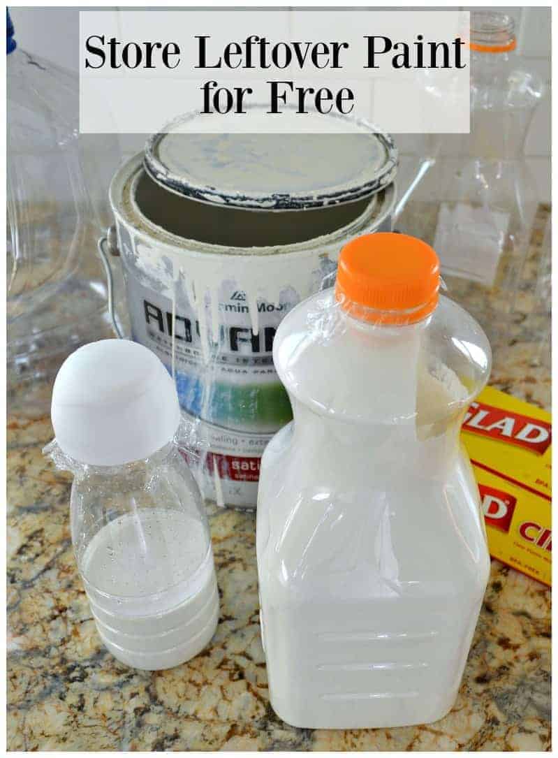 empty food containers filled with paint 