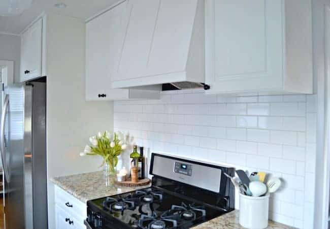 kitchen stove and stove hood