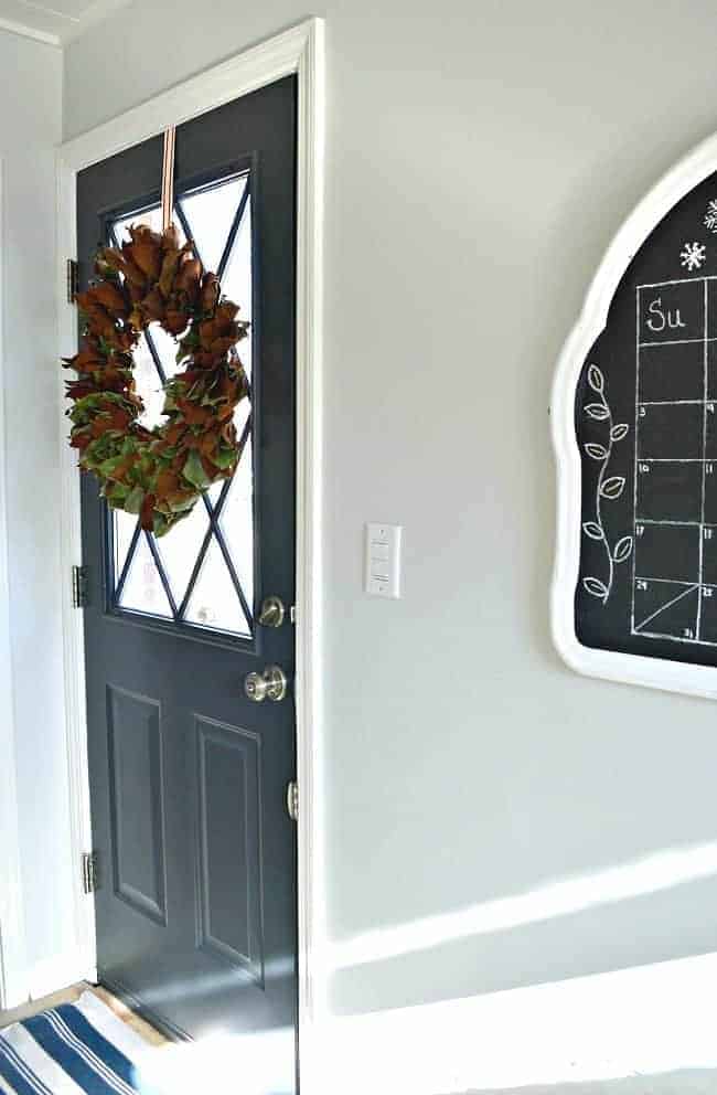 Painting a small kitchen with Benjamin Moore Gray Owl on the walls. | www.chatfieldcourt.com