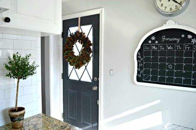 Painting a small kitchen with Benjamin Moore Wrought Iron and Gray Owl. | www.chatfieldcourt.com