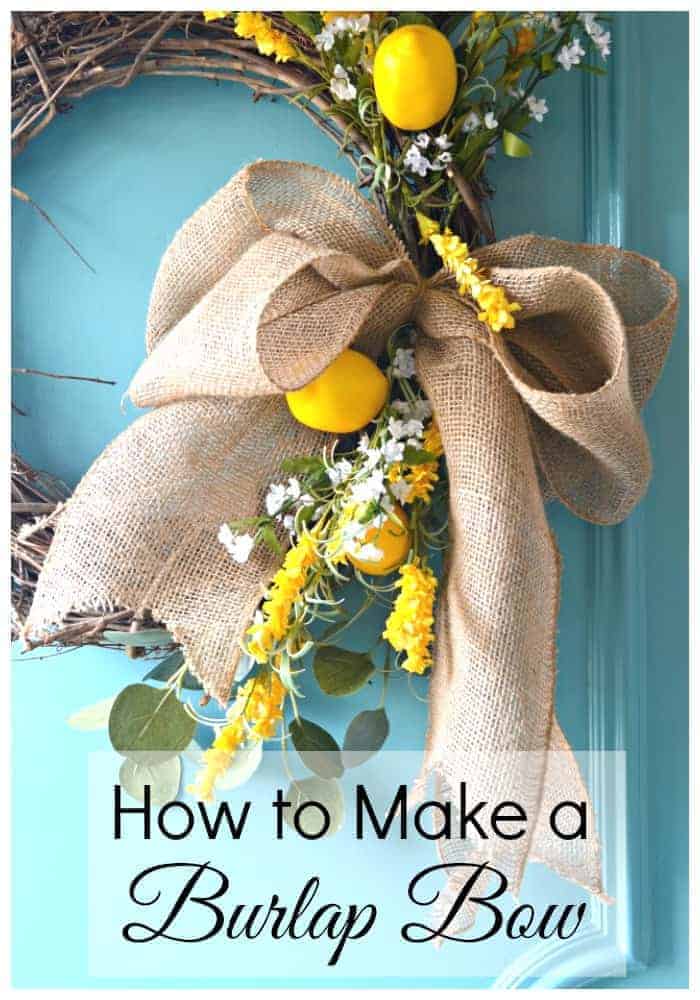 How to make a burlap bow