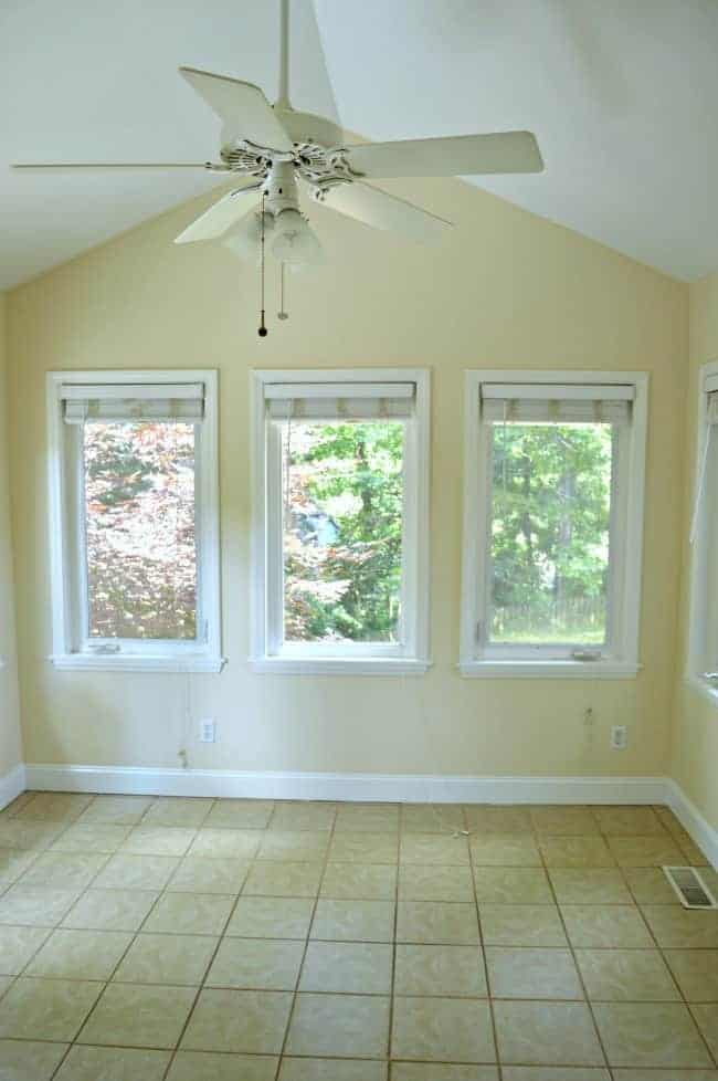 Progress in the new house, including cleaning up the sunroom.