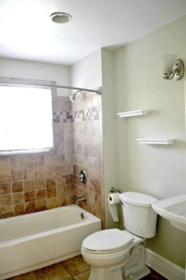 New house, new plans for the small bathroom. chatfiedcourt.com