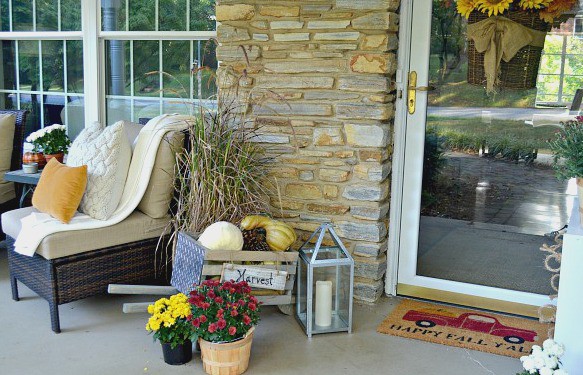 Cozy Fall Front Porch