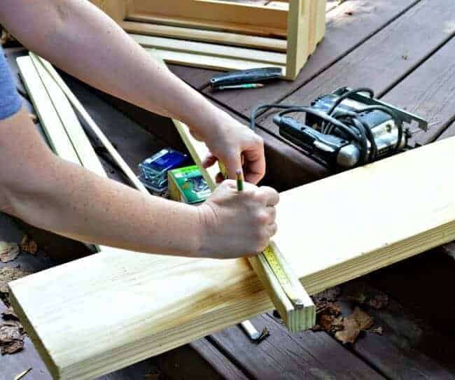 The Home Depot DIH Workshop - Rustic Wheelbarrow marking and measuring