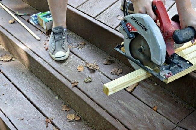 The Home Depot DIH Workshop - Rustic Wheelbarrow marking and measuring