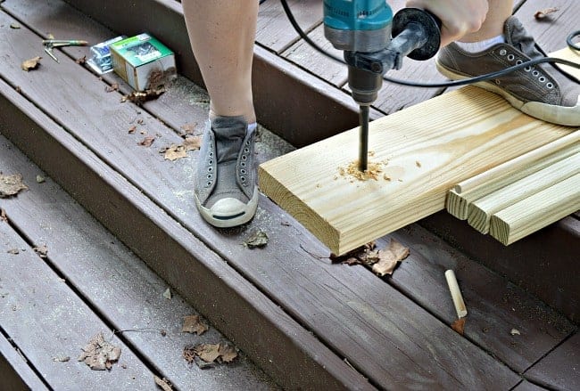 The Home Depot DIH Workshop - Rustic Wheelbarrow marking and measuring