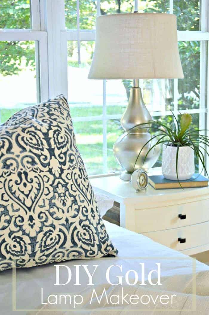 An inexpensive DIY ceramic lamp makeover using spray paint to give it a whole new look.