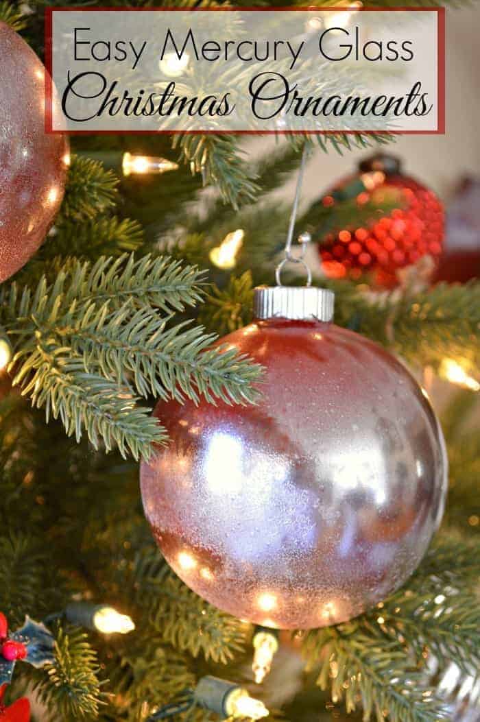 Mercury glass ornaments. Easy DIY Ornament | Christmas | Glass | Gifts | Paint | Vintage | Homemade www