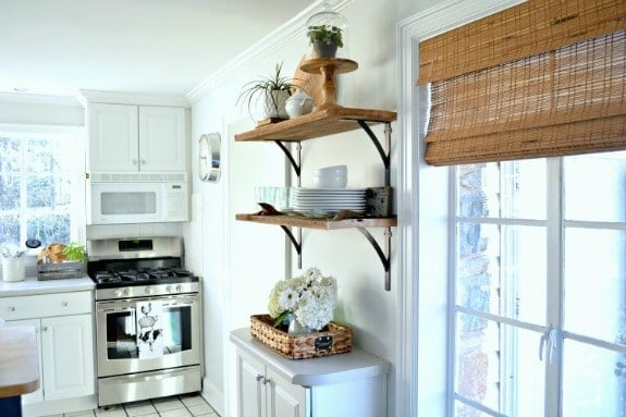 Replacing Barnwood Shelf with Two Open Shelves Above my Kitchen Sink