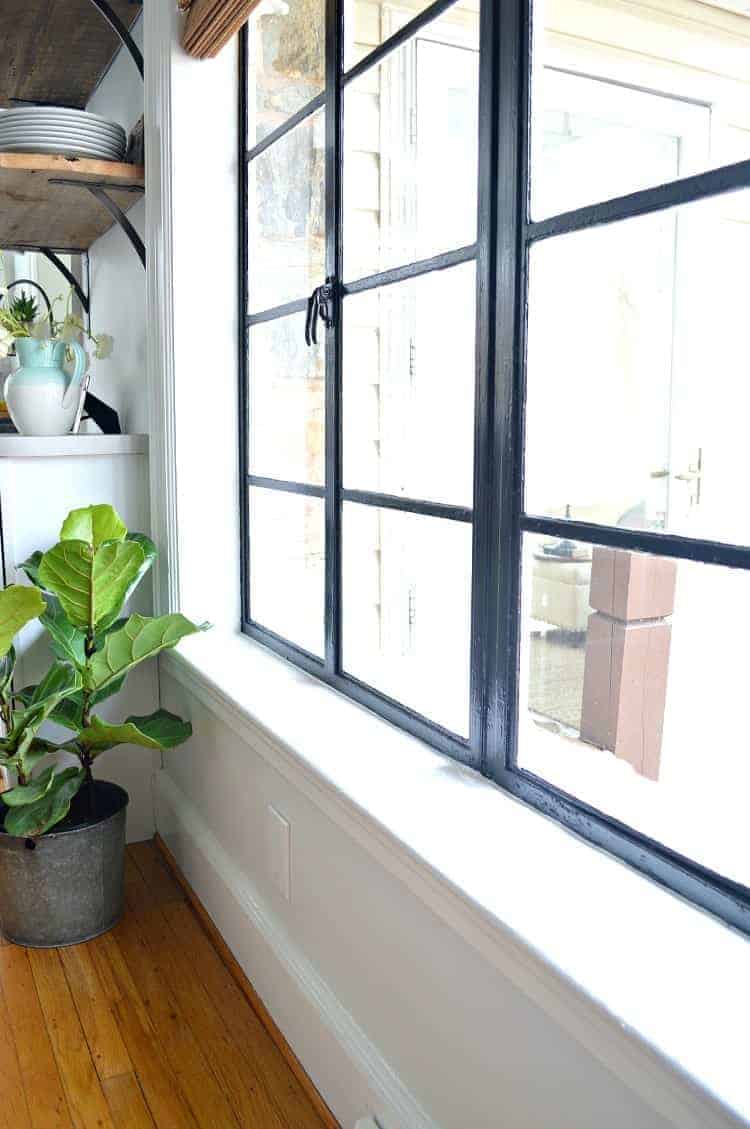 Change up the look in any room of your house with painted black window frames. An easy and inexpensive DIY project. | Chatfield Court