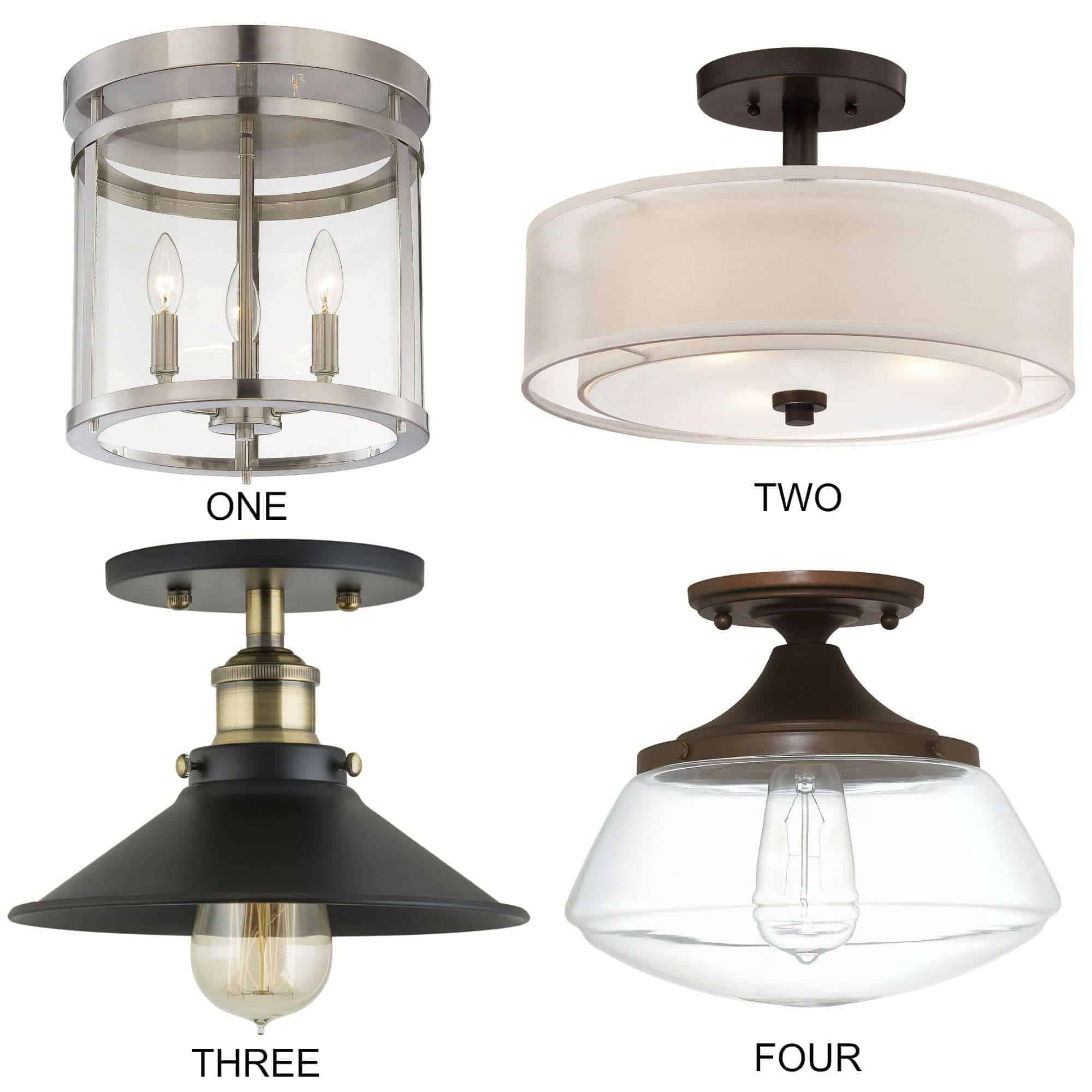 4 flush mount kitchen lighting fixtures 