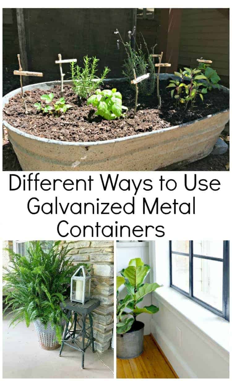 Galvanized metal is a hot trend right now. Check out how you can easily use galvanized metal containers, buckets and decor around your house.