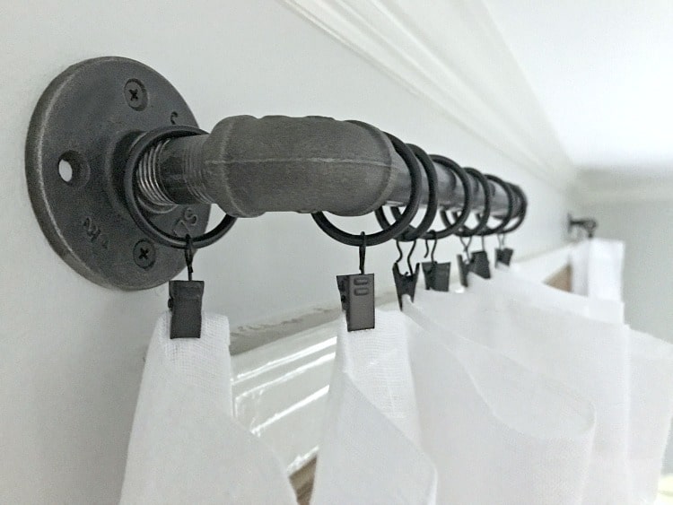 Easy Diy Curtain Rods Field Court, Industrial Steel Pipe Curtain Rod