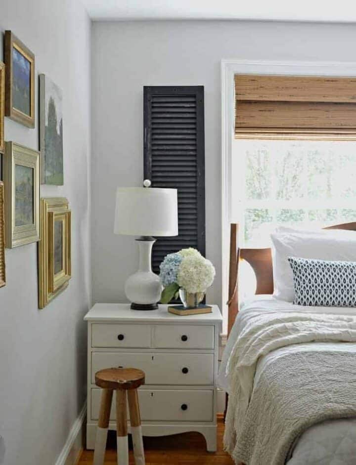 corner of master bedroom with nightstand 